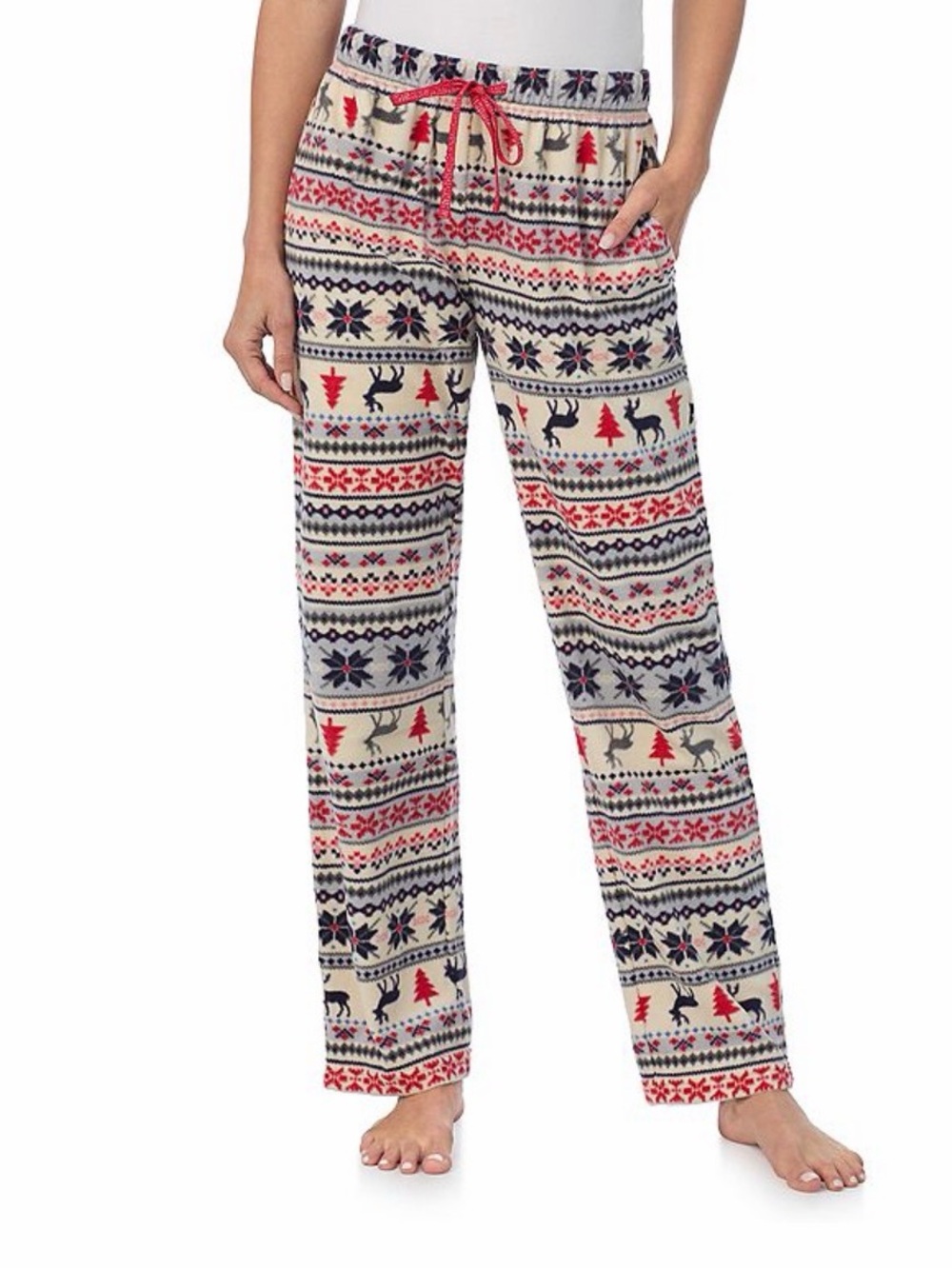 Cuddl Duds Women’s Winter Themed Minky Fleece Sleep Pants Size XXL